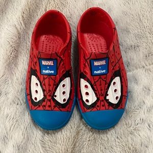 Never worn Marvel x Native Spider-Man shoes